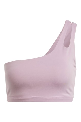 Asymmetrische Yogasportbeha Studio- Roze