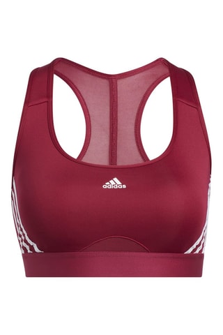 Sportbeha Powerreact Training Medium-Support 3-Stripes - Rood