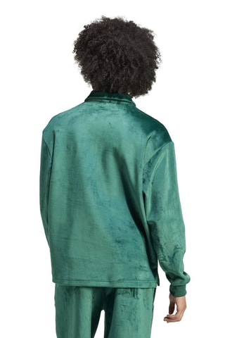 Velours Polo Smaragdgroen