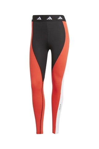 Legging 7/8 Techfit Colorblock - Noir et orange