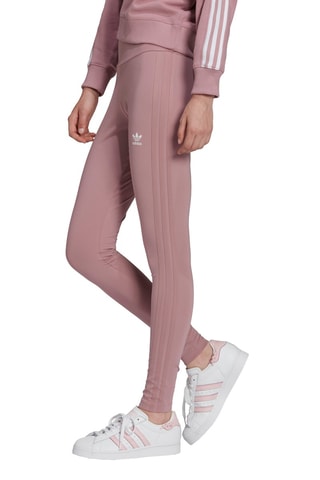 Legging Hoge Taille Tonal 3-Stripes Roze