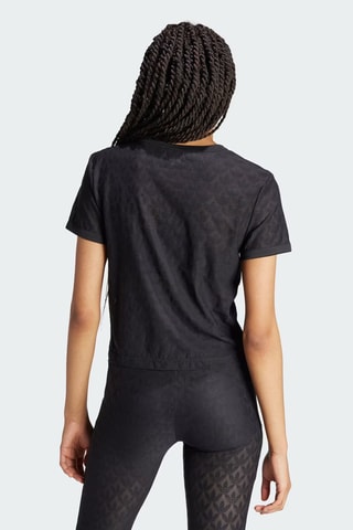 T-shirt Slim Lace - Zwart