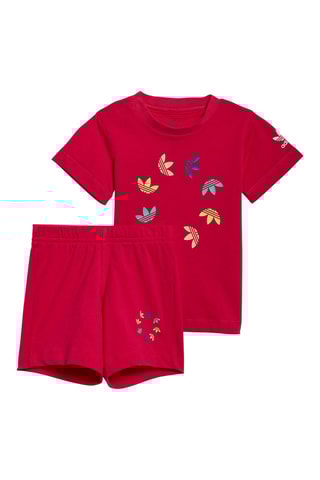 T-shirt en Short Adicolor Fuchsia