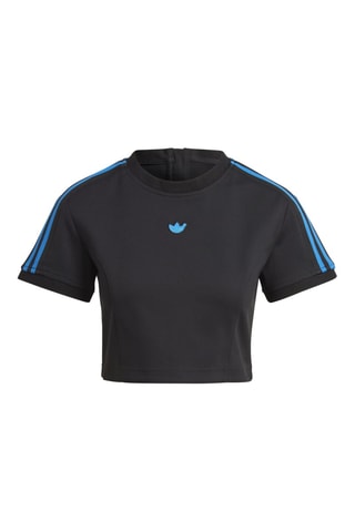 Crop top - Noir et bleu cobalt