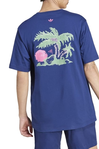 T-shirt MC 3 Oll Badge Tee - Blauw