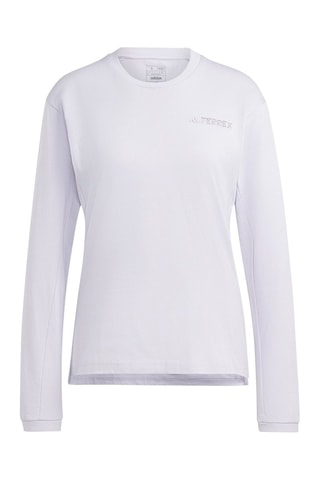 T-shirt van biologisch katoen Terrex Xploric Logo- Wit
