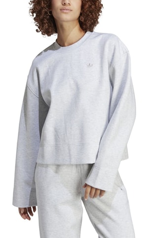 Sweater Essentials Gemêleerd Lichtgrijs