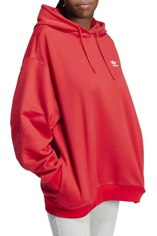 Oversized sweater met capuchon Trefoil - Rood