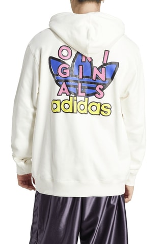 Sweater met Capuchon Trefoid - Wit