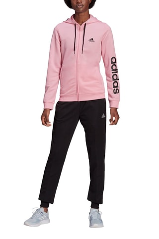 Sweater met Capuchon en Broek Essentials Logo French Terry Roze en Zwart