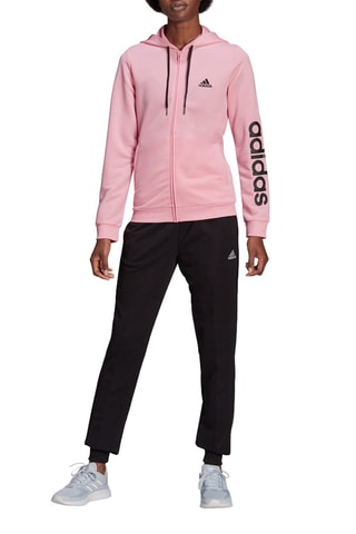 Sweater met Capuchon en Broek Essentials Logo French Terry Roze en Zwart