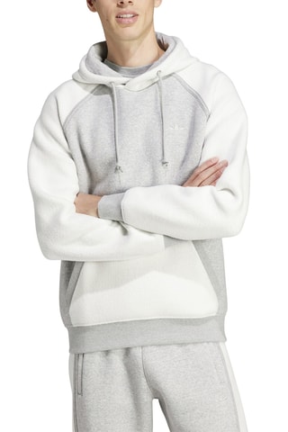 Sweater met Capuchon Trefoil Essentials - Ecru en Gemêleerd Lichtgrijs