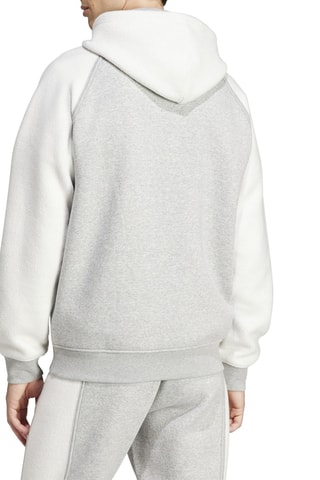 Sweater met Capuchon Trefoil Essentials - Ecru en Gemêleerd Lichtgrijs