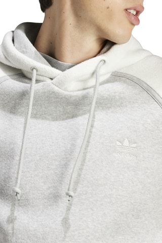 Sweater met Capuchon Trefoil Essentials - Ecru en Gemêleerd Lichtgrijs