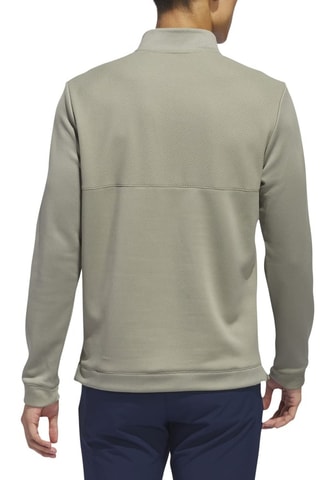 Golftrui Textured Q Zip - Grijs