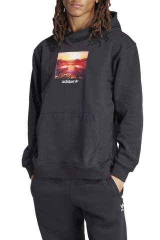 Sweater met Capuchon Graphic Hoodie- Zwart