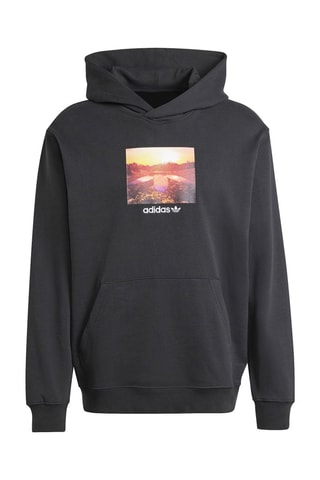 Sweater met Capuchon Graphic Hoodie- Zwart