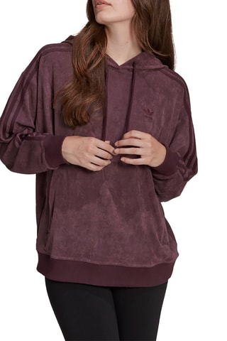 Sweater met Capuchon suède Hoodie Bordeauxrood