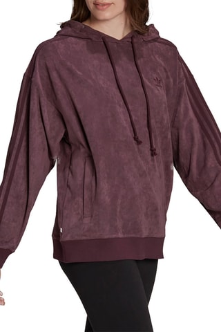 Sweater met Capuchon suède Hoodie Bordeauxrood