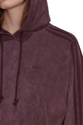 Sweater met Capuchon suède Hoodie Bordeauxrood
