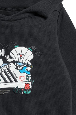 Sweater met Capuchon Graphics- Zwart