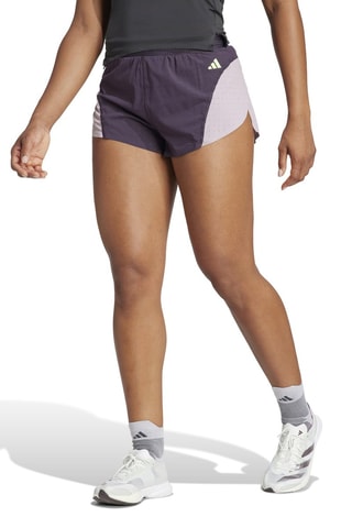Hardloopshort Adizero split- Paars en Roze