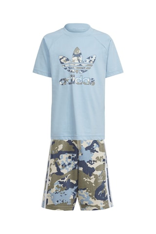 T-shirt en short Aop- Hemelsblauw