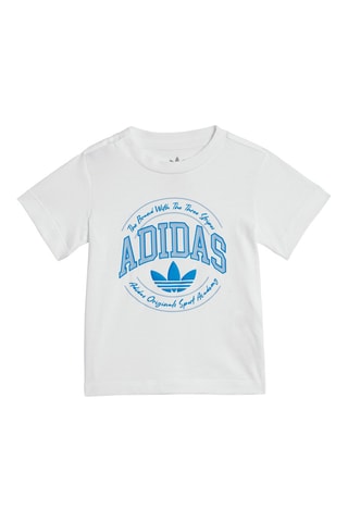 T-shirt en short Graphics- Wit en Marineblauw