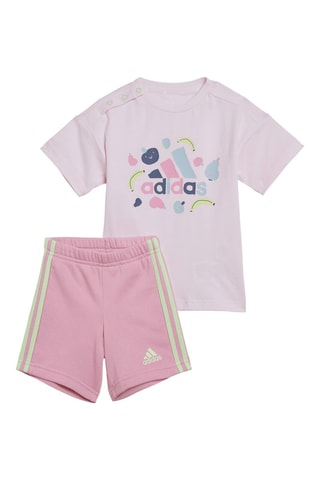 T-shirt en short Fruit - Poederroze