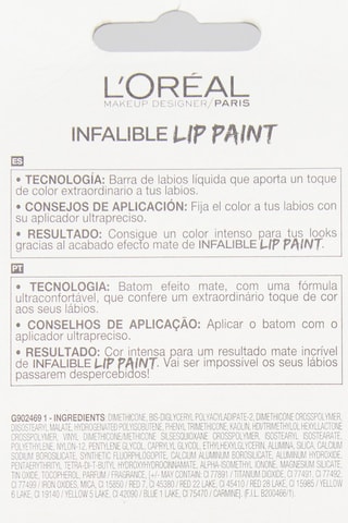 Rouge à lèvres liquide Infaillible Paint - 204 Red actually - 8 ml -  
