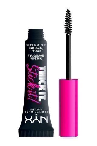 Mascara à sourcils teinté épaississant vegan 16 h Thick it Stick it - Black - 7 ml