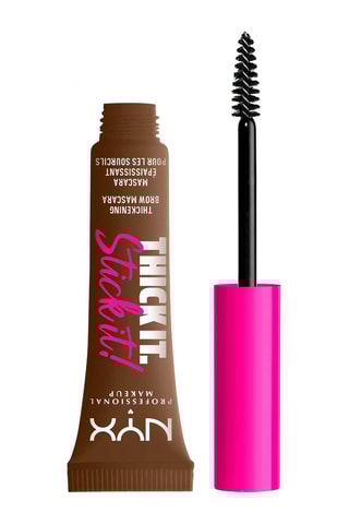 Mascara à sourcils teinté épaississant vegan 16 h Thick it Stick it - Brunette - 7 ml
