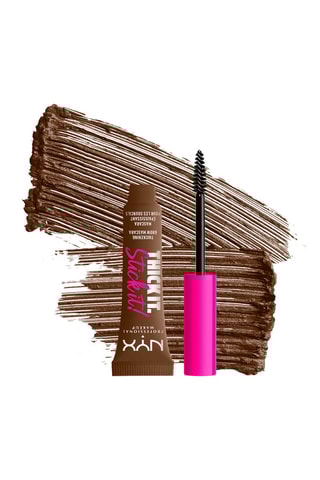 Mascara à sourcils teinté épaississant vegan 16 h Thick it Stick it - Brunette - 7 ml