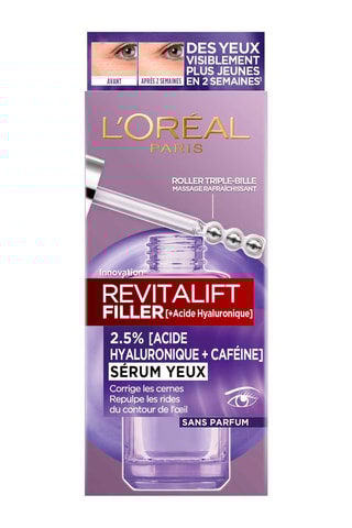 Sérum yeux à l'acide hyaluronique et la caféine Revitalift Filler - 20 ml