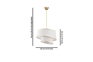 Suspension Barette - Blanc - 40 W