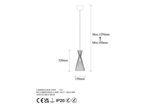 Suspension ajustable Teltom - Noir - 40 W