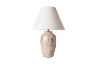 Lampe à poser en céramique - Blanc et doré