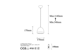 Suspension Mugo - Doré