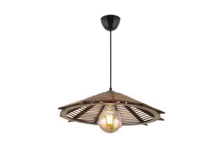 Suspension en bois - Naturel et noir