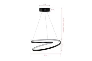 Suspension LED Whirpool - Noir