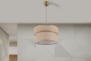 Suspension - Beige et doré