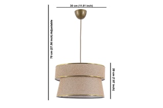 Suspension - Beige et doré