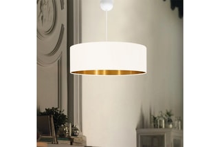 Suspension LED Ayd - Beige et doré