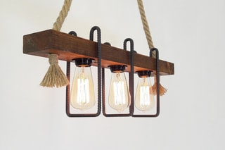 Suspension en pin - Naturel ou beige