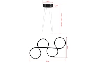 Suspension LED Swing -  Noir