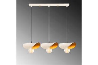 Suspension Sivani - Blanc et doré