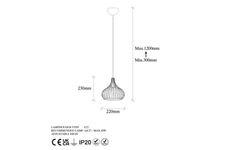 Suspension Teldamla - Doré brillant