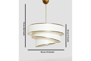 Suspension Couper - Blanc et doré
