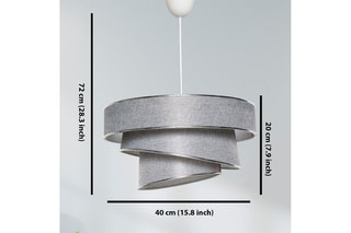 Suspension Couper - Gris et argenté