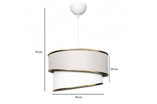 Suspension - Crème et doré - 30 x20 x 70 cm